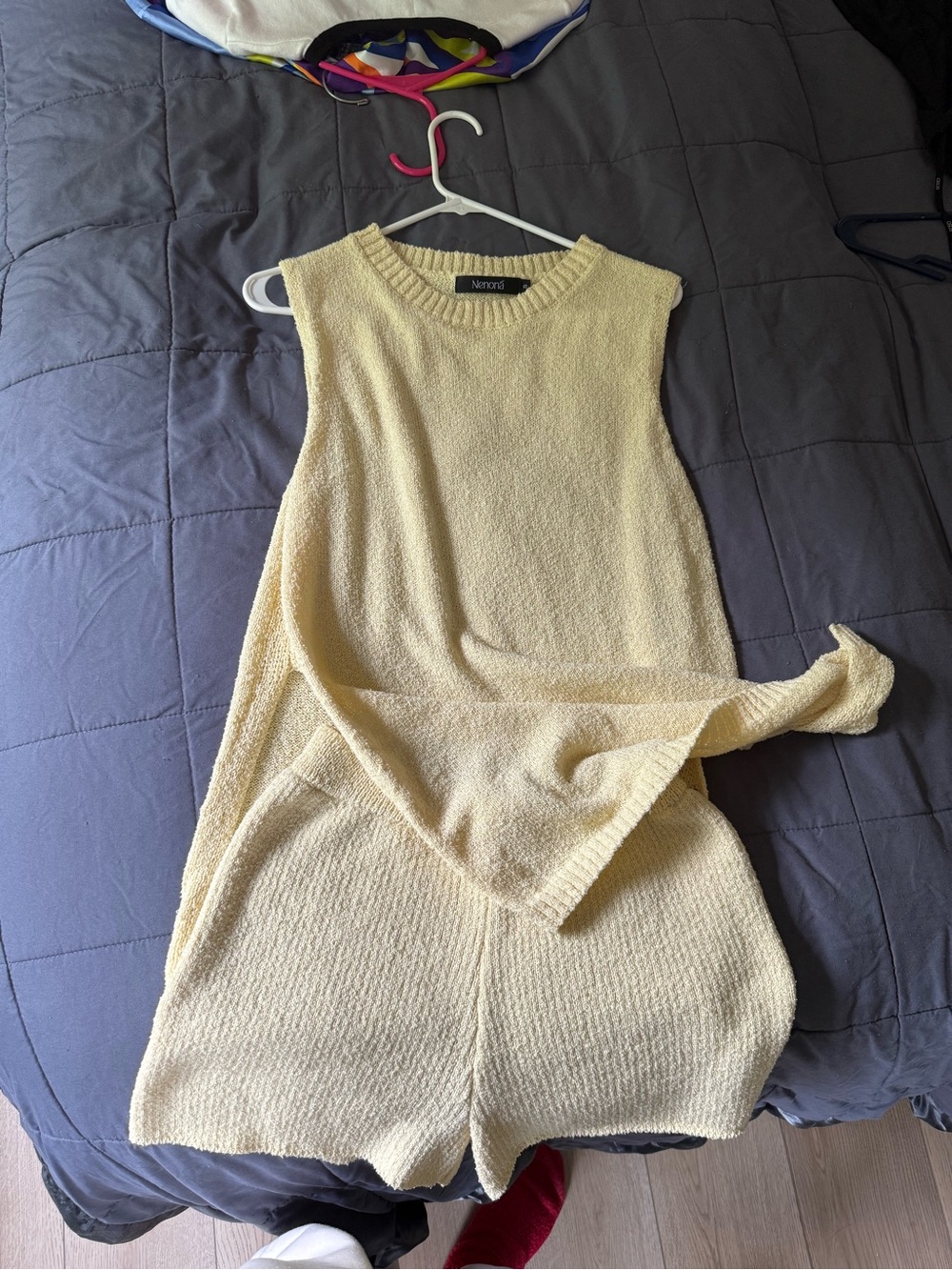 Ninona Cream Knit Sleeveless Romper